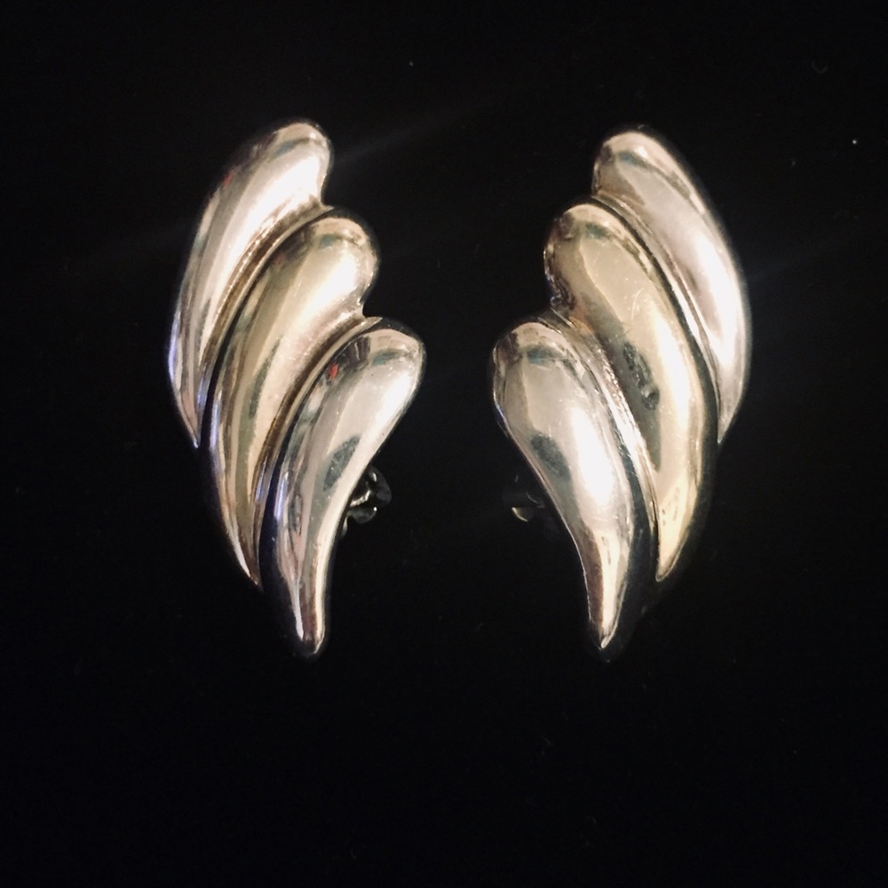 Spectacular 92.5 Vintage 1940’s Statement Earrings